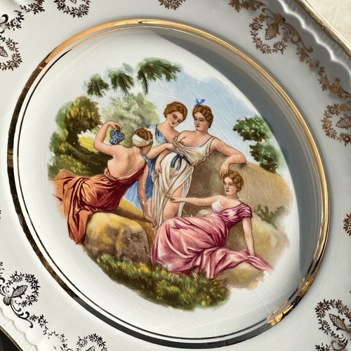 Antique Swinnertons Luxor Vellum decorative plate used with romantic scene