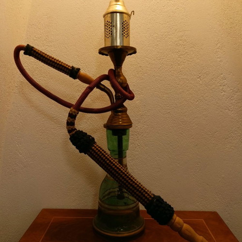 Hookah used with green glass, old style