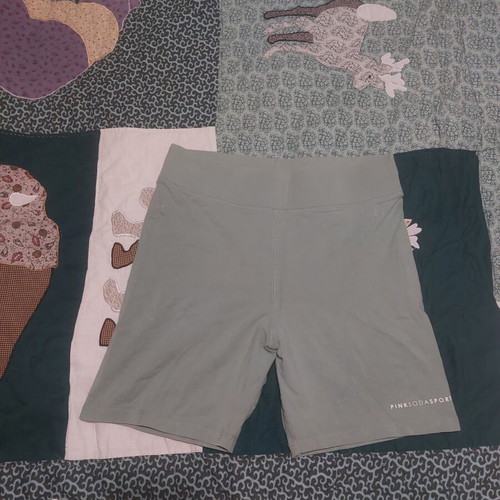 Pink Soda Sport biker shorts, green, size L