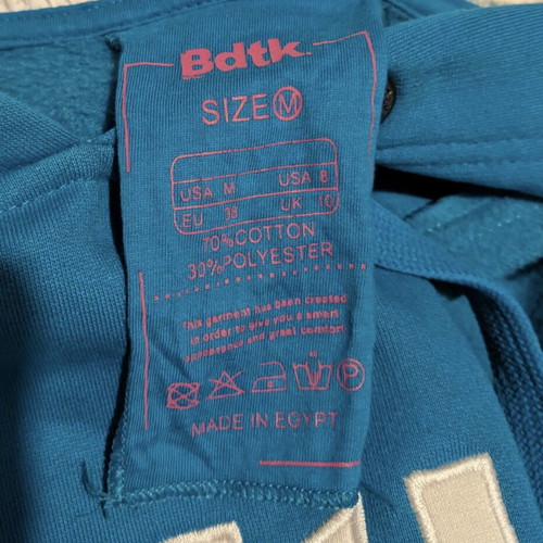 Bdtk sleeveless sports sweatshirt dress like new, blue turquoise