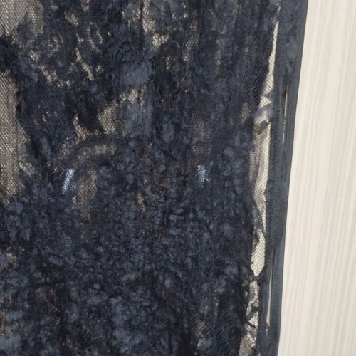 Pareo with lace used, black, one size