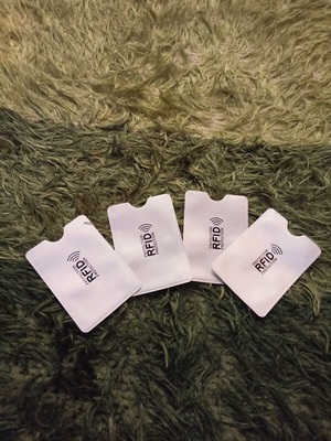 Protective Card Holders set of 4, plastic, like new