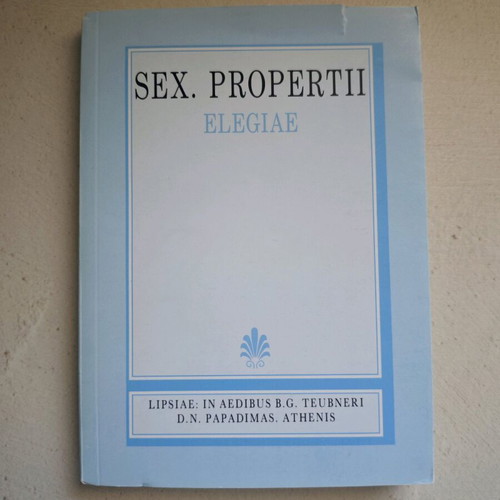 Sex. Propertii Elegiae libri I-V like new, Greek