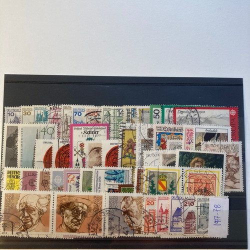 German stamps used complete series 1977-78
