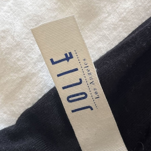 Jolie Los Angeles vintage long sleeve wrap top, black, size S