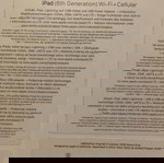  iPad 6th gen + cellular 2018 32gb