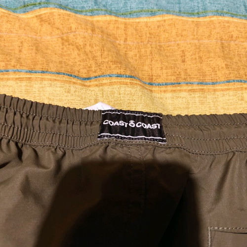 Coast to coast men's swimwear like new, size Medium, beige and brown