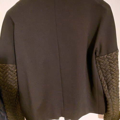 Silvian Heach jacket black with quilted sleeves and sequins like new