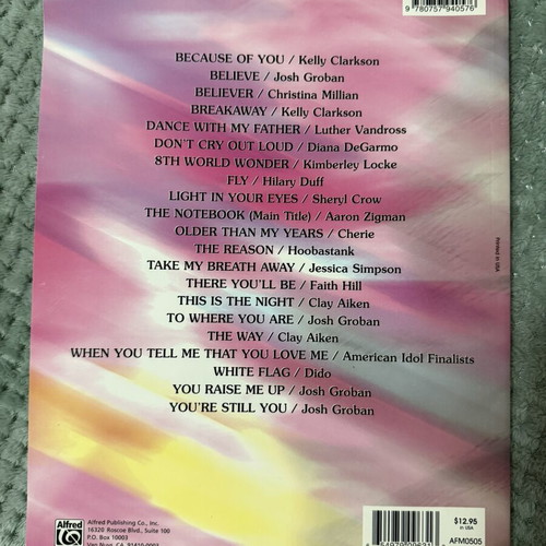 Piano Pop Songs Sheet Music Like New