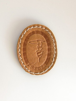 Trussardi Vintage Leather Logo Patch 2.8x3.5 cm