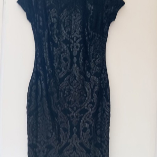 Black dress with silver details, size XS