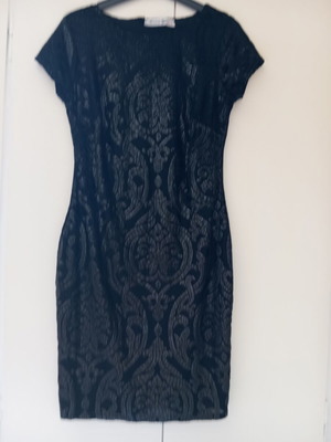 Black dress with silver details, size XS