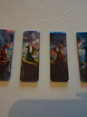 Dragon Magnetic Bookmarks like new, set of 4 pieces