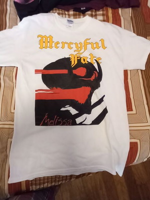 Mercyful Fate Melissa T-shirt, white, Gildan, size M