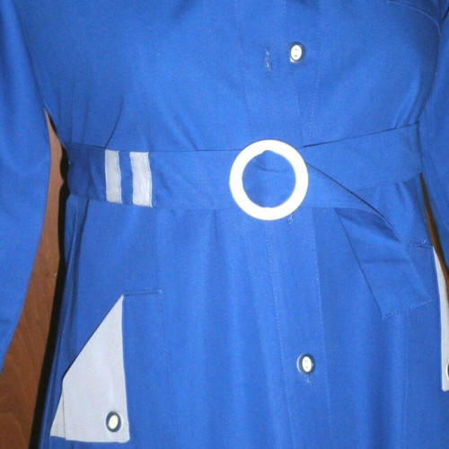 Schoolgirl dress new for girls blue long 82 cm 1970s