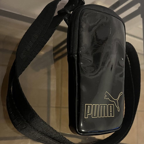 Puma Core Up Sling Bag, black glossy, adjustable strap