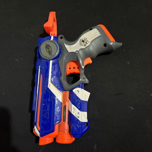 Nerf toy used for kids 4+ with laser and plastic darts