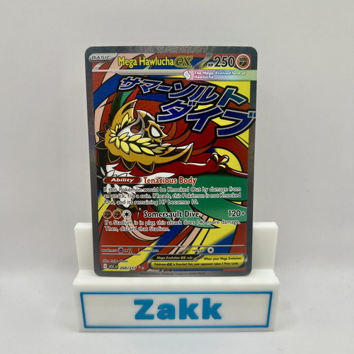 Mega Hawlucha ex Pokemon Ascended Heroes card like new