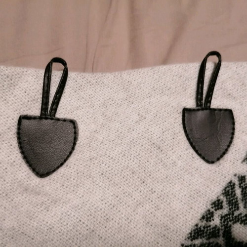Funky Buddha women's poncho like new, white and grey