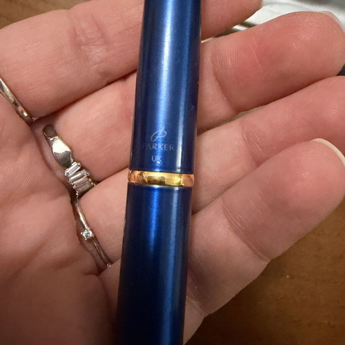 Vintage Parker Ballpoint Pen Blue & Gold like new