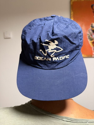 Ocean Pacific vintage navy μπλε καπέλο, surf skate ρετρό