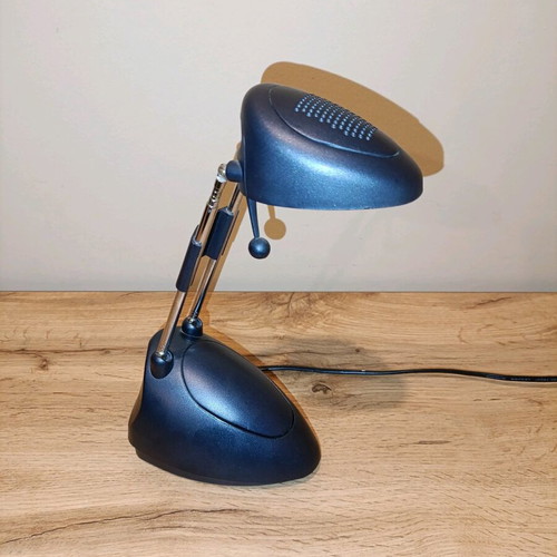 Desk lamp electric used, black with height adjustment