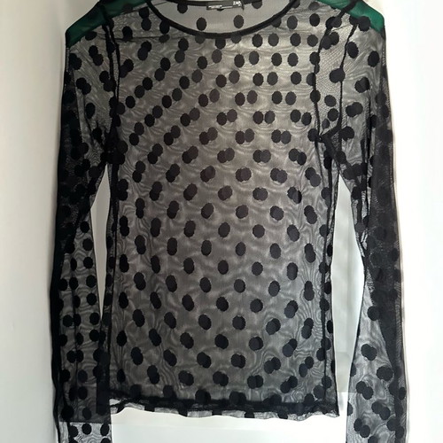 Zara black see-through top used, size S