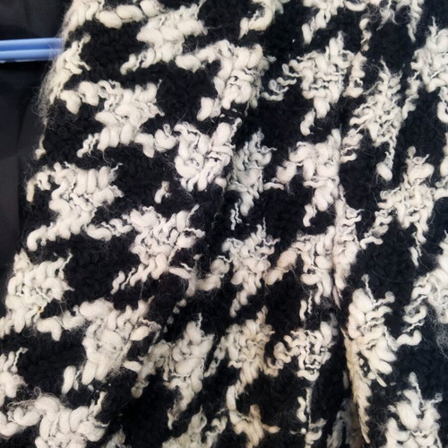 Knitted coat used in beige-black pattern size M