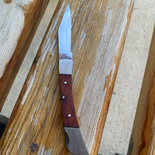 Lockback folding knife used, unsharpened blade