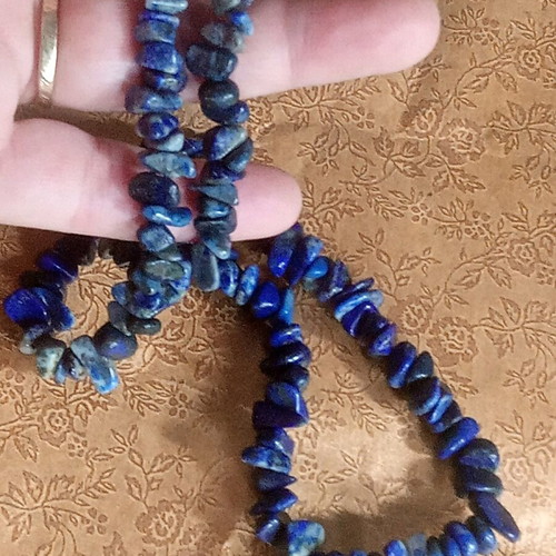 Lapis Lazuli natural necklace semi-precious stone made to order