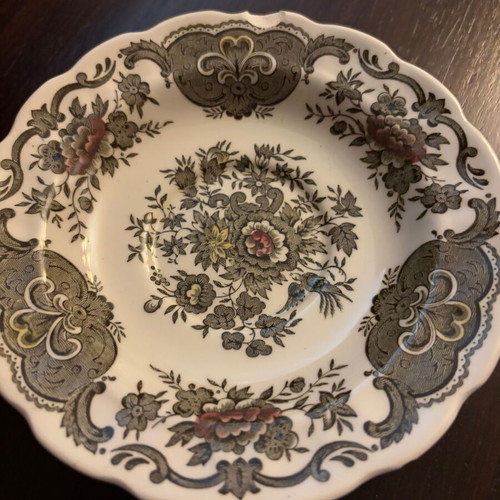 Ridgways Windsor Green Staffordshire China Vintage Serving Set new