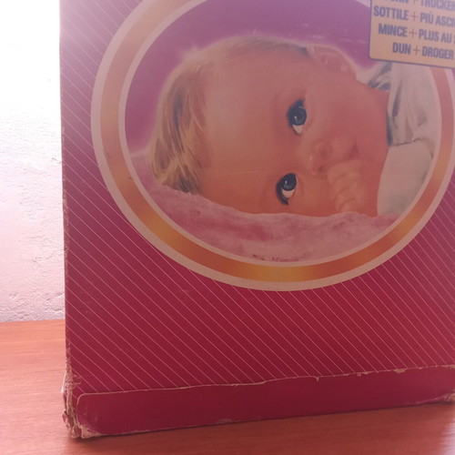 Pampers Ultra Pink Pasok Koskotas Collectible Box used, 1980s