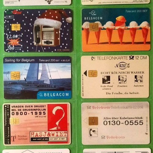 German phone cards used, pack of 49 pieces