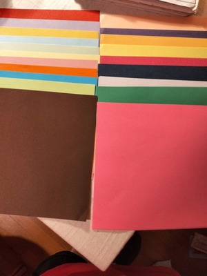 Φύλλα χρωματιστού χαρτιού για origami, πακέτο 40, 20 χρώματα, 20x20εκ