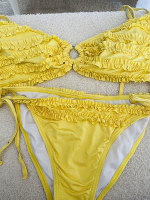 Victoria's Secret κίτρινο μαγιό μπικίνι μεταχειρισμένο, μέγεθος L