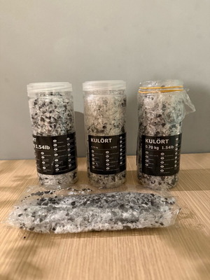 Decorative crushed glass with snow like new