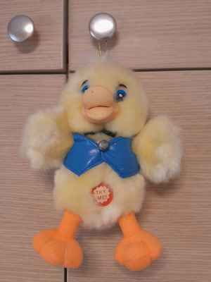 Plush duck used with sound