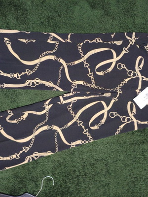 Long pants new, size XS, black and beige