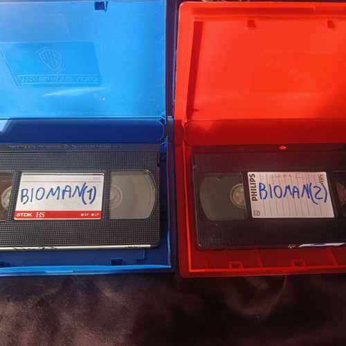 Bioman Electro Bionic Man Set I & II used, dubbed VHS tapes