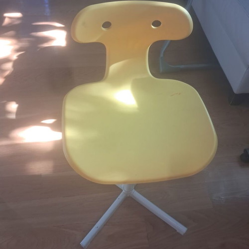 IKEA children's chairs used, set of 2, yellow