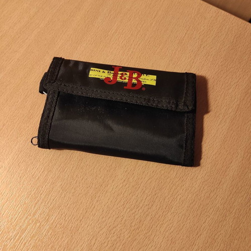 J&B whiskey promotional wallet used, collectible