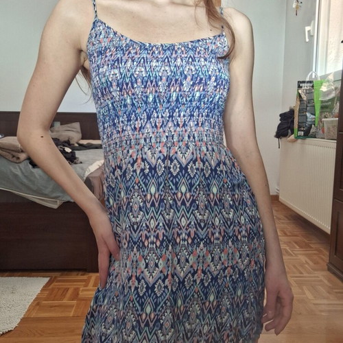 H&M Divided Ethnic Aztec Mini Smocked Sundress Size EU 38 Like New