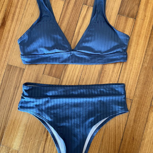 Bikini Shein like new, blue striped