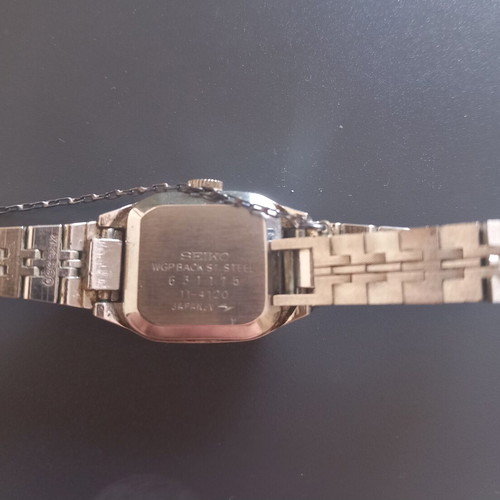 Seiko 11-4120 women's watch used, blue and silver
