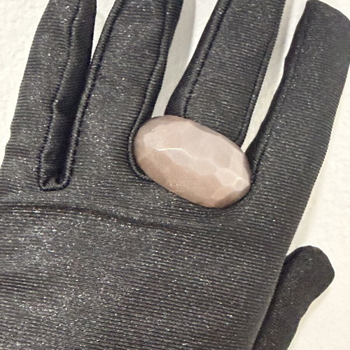 Sunstone natural ring, handmade, unique peach-pink