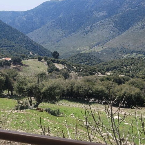 Maisonette furnished with 4 bedrooms, fireplace, garden, view in Ileia