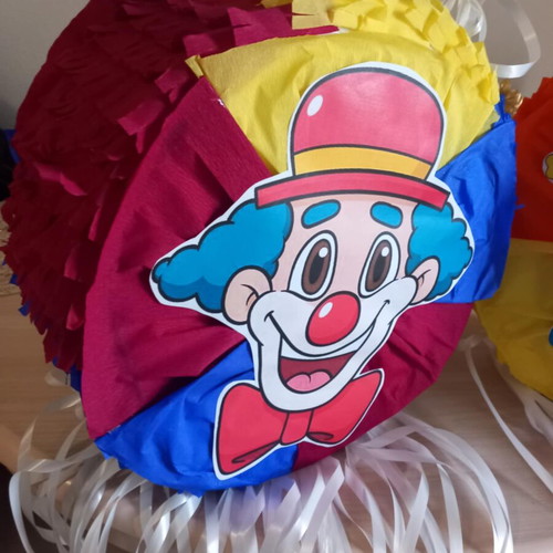 Clown piñata colorful made to order for carnival parties