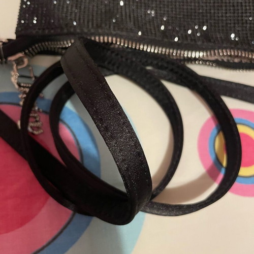 Juicy Couture crossbody bag, black and silver sparkle