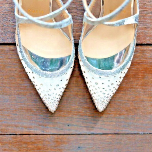 Christian Louboutin Follies Twistissima Strass pumps used, size 37.5