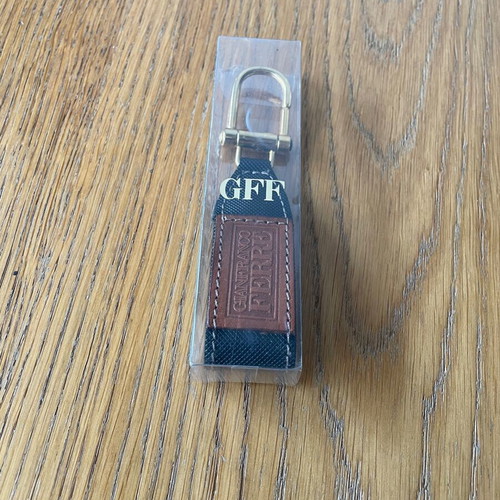 Giafranko Ferre keychain new, vintage, black and brown